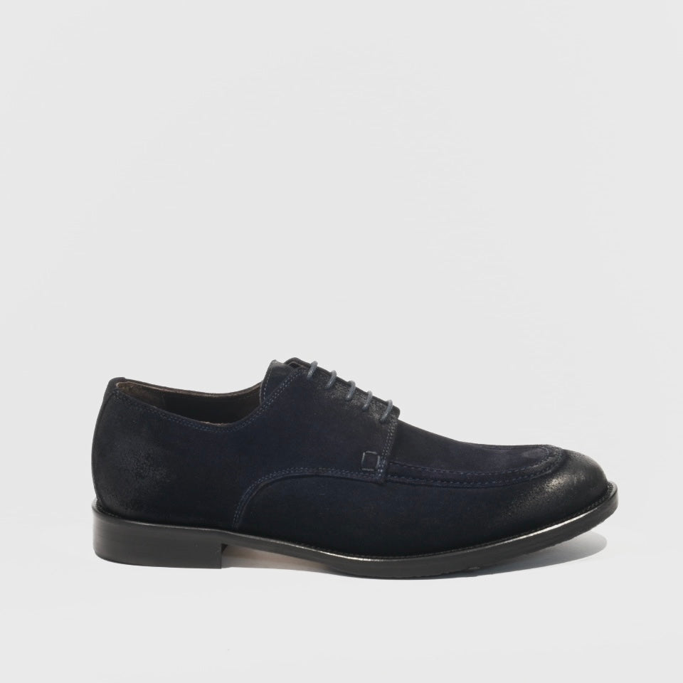 Shalapi Italian Lace up for men in suede blue