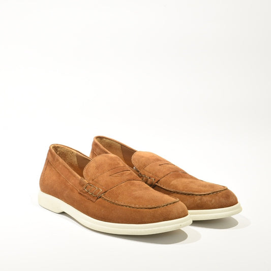 Shalapi Italian Loafers for men in suede camel