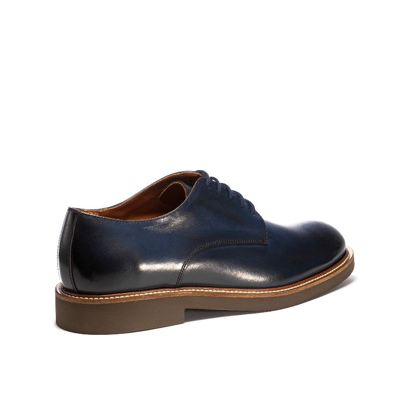 Frau Italian lace up shoes for men in navy