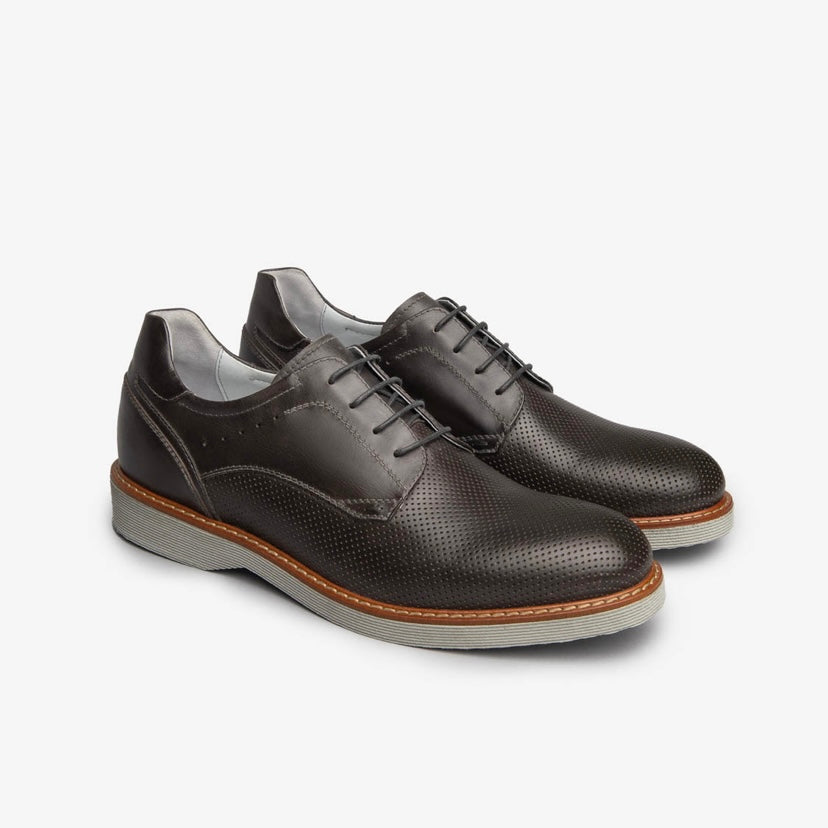 Italian lace up shoes for men in dark Gray