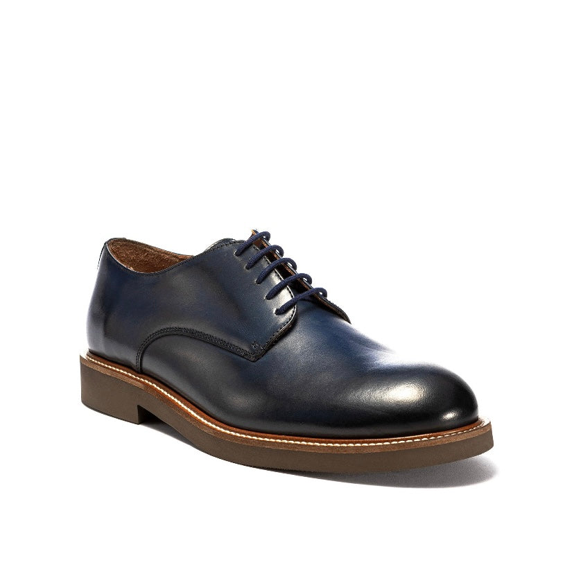 Frau Italian lace up shoes for men in navy