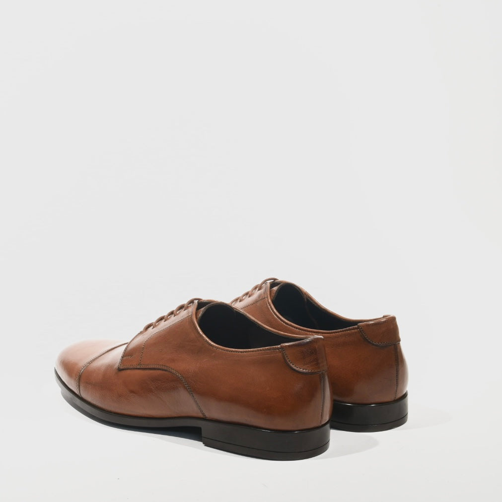 Shalapi Italian Lace up for men in Camel