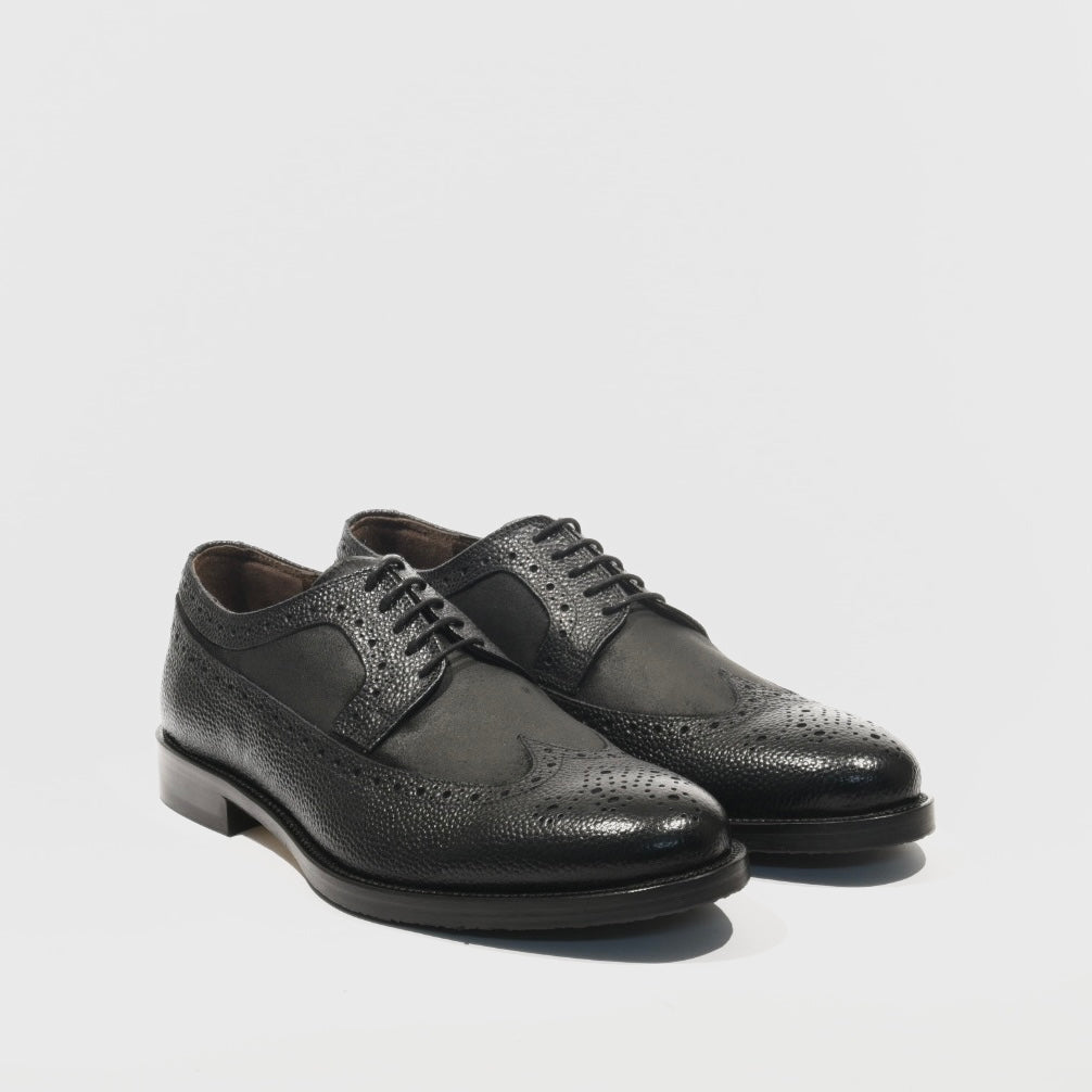 Shalapi Italian Oxford lace up for men in black