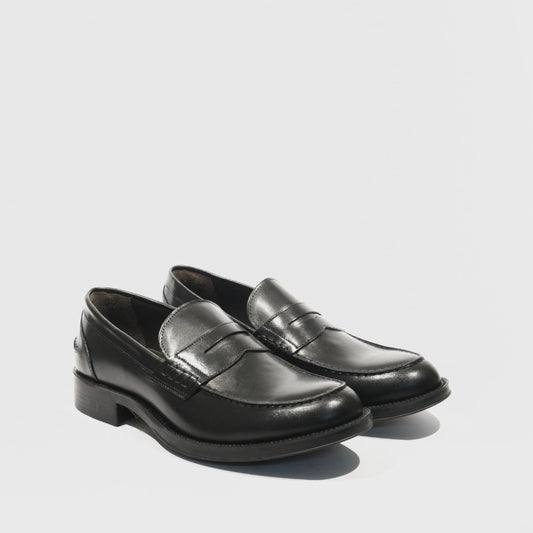 Shalapi Italian Loafers for men in black