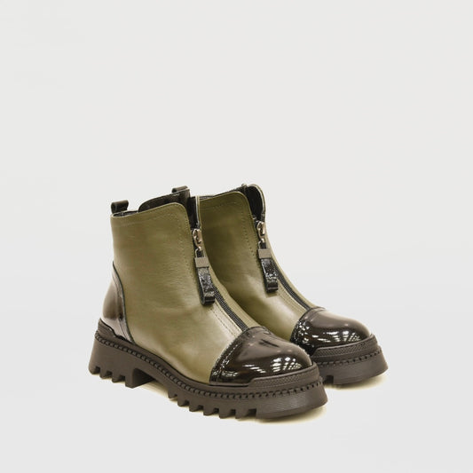 Turkish ankle boots for women in black and Green