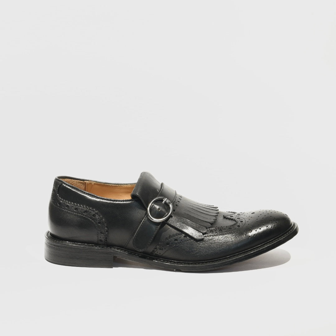 Shalapi Italian Loafers for men in Black