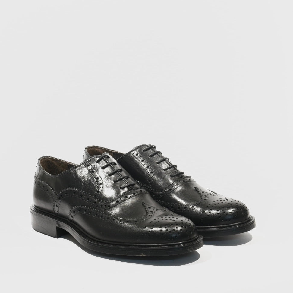 Shalapi Italian Oxford lace up for men in Black