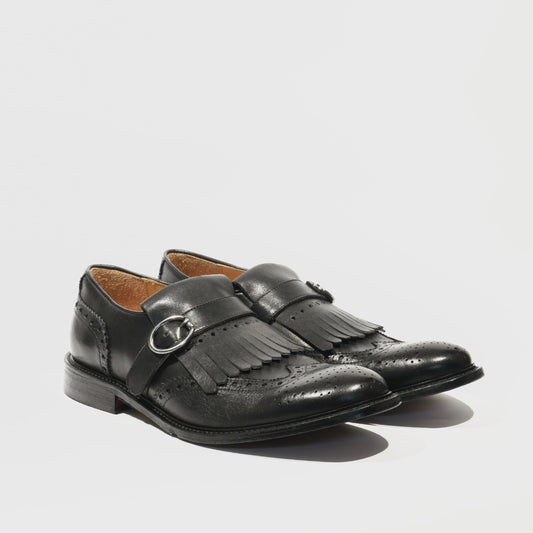 Shalapi Italian Loafers for men in Black